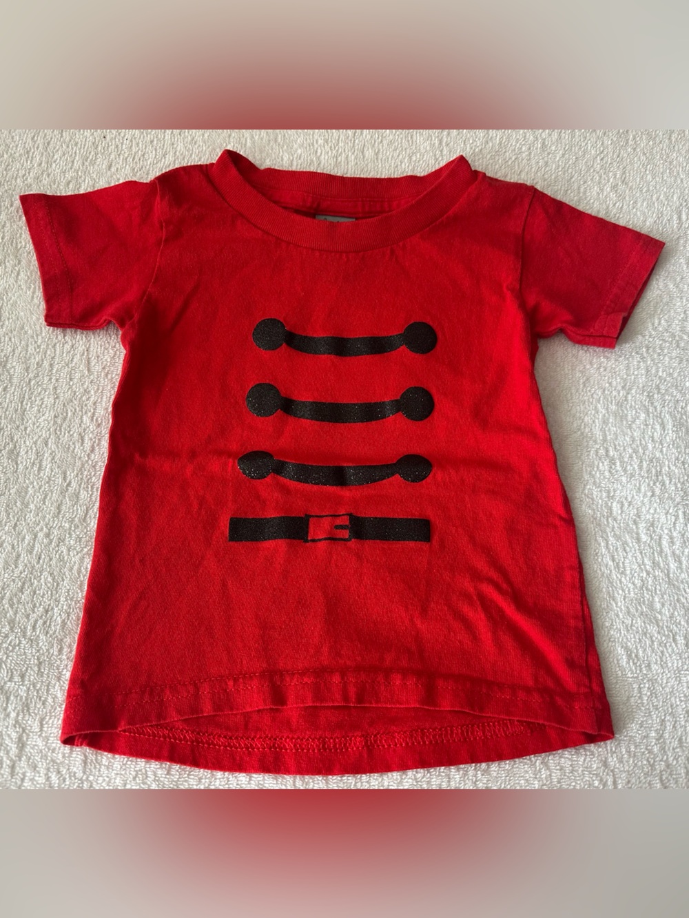 Gildan Red Short Sleeve Tee with Black Graphic